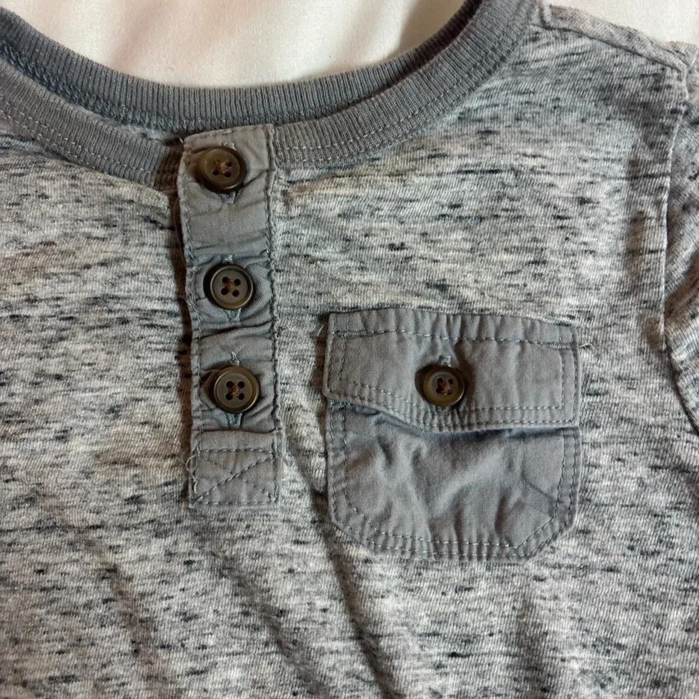Set 3 Blue, Gray, and White Kids Tees Set- sharks, and palm trees size 18-24 m